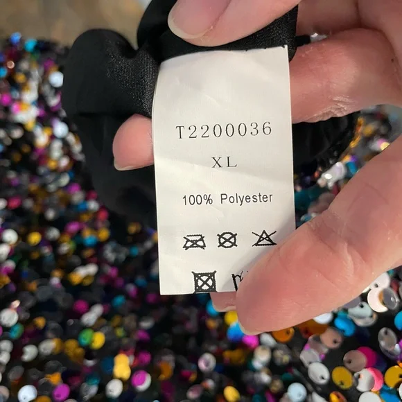 Sequin Multicolor Women's Top size XL - NWOT - Picture 7 of 9